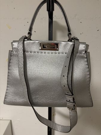 Fendi Selleria handbag - Silver, stunning autumn look!