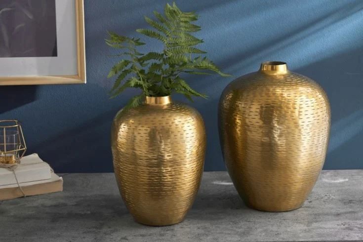 Elegantes Vasen 2er Set gold 2