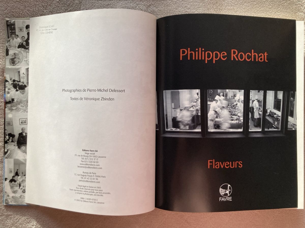 Libri: Flaveurs Philippe Rochat sceau 1er propriétaire exceptionnel – Usato da Chêne-Bourg venduto da Alleex 2