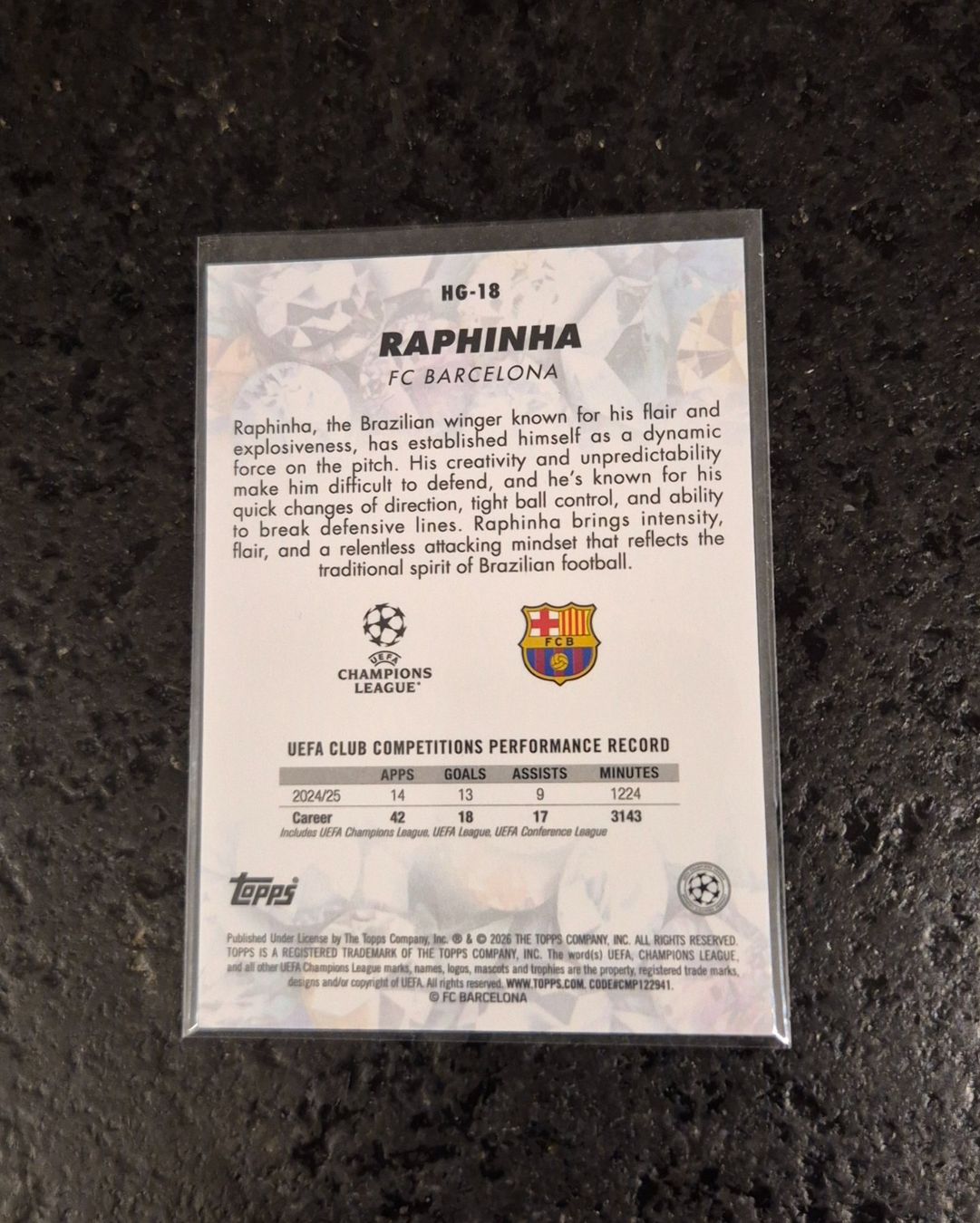 Topps Carte collezionabili: Raphinha Hidden Gems - Barcelona - Topps – Nuovo (secondo la descrizione) da Burg AG venduto da Danoe 1