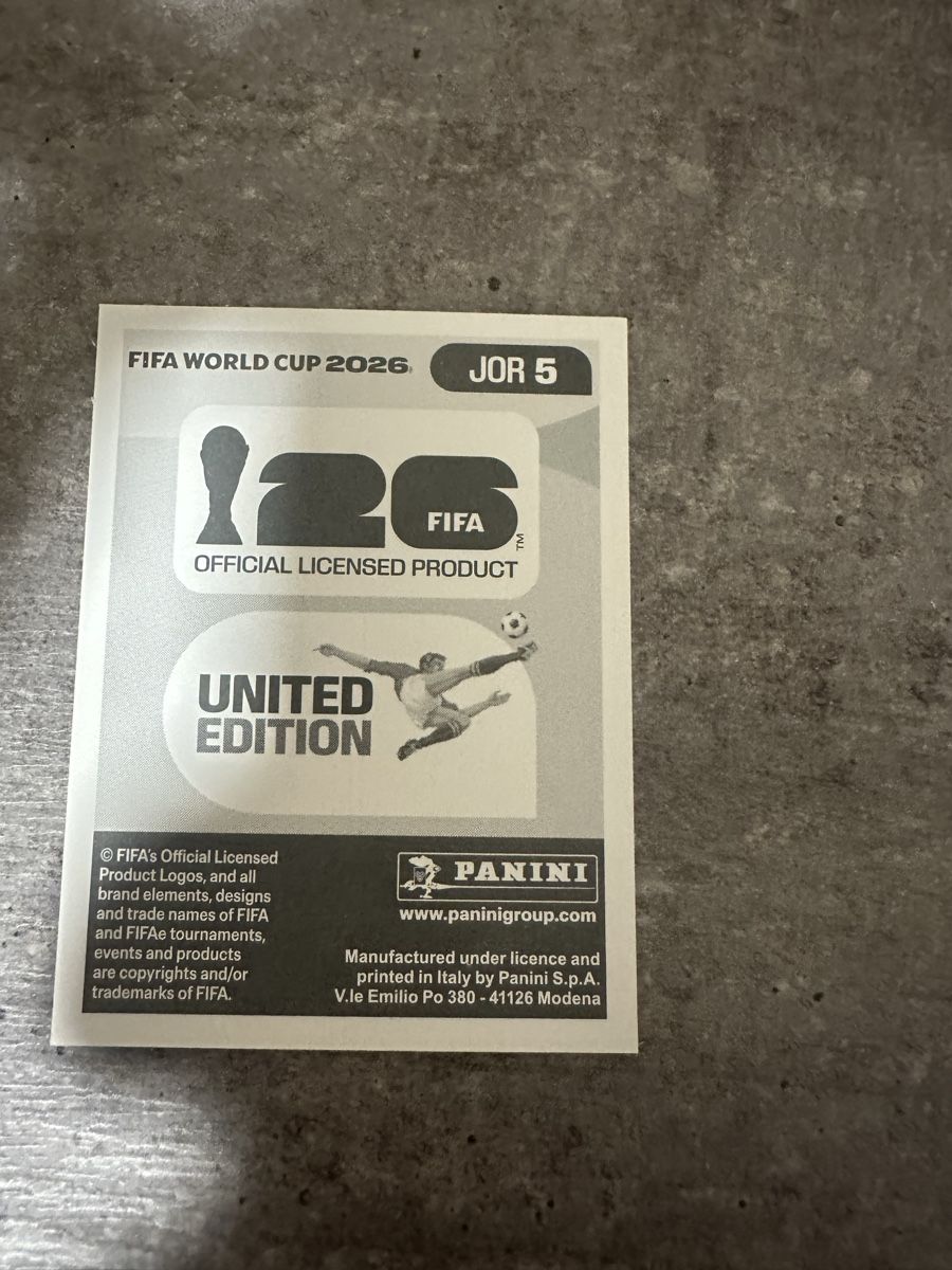 Panini Carte collezionabili: JOR 5 , FIFA WORLD CUP 2026 PANINI  – Nuovo (secondo la descrizione) da Frauenfeld venduto da 1PegPeg1 1