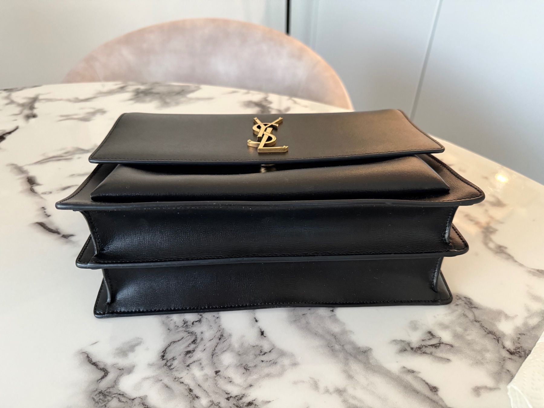 Saint Laurent Borse da donna: Yves Saint Laurent Sunset Medium Glattleder Schwarz – Nuovo (secondo la descrizione) da Zürich venduto da StavesBest 2