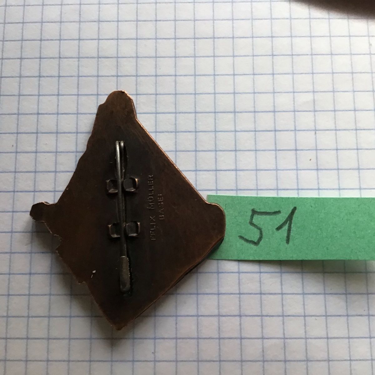 Basler Placchette & Badge: Baslerfasnachtsplaketten 1951 – Usato da Arlesheim venduto da printz01 1