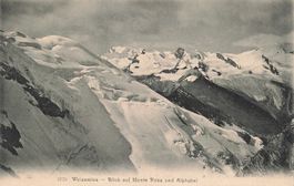 Saas-Grund (VS) Weissmies Blick auf Monte Rosa und Alphubel