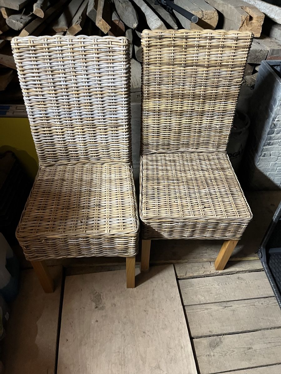 Sedie: 2x Korbstuhl / Rattan/Flecht, Stühle gebraucht – Usato da Rüdlingen venduto da Lichee 3