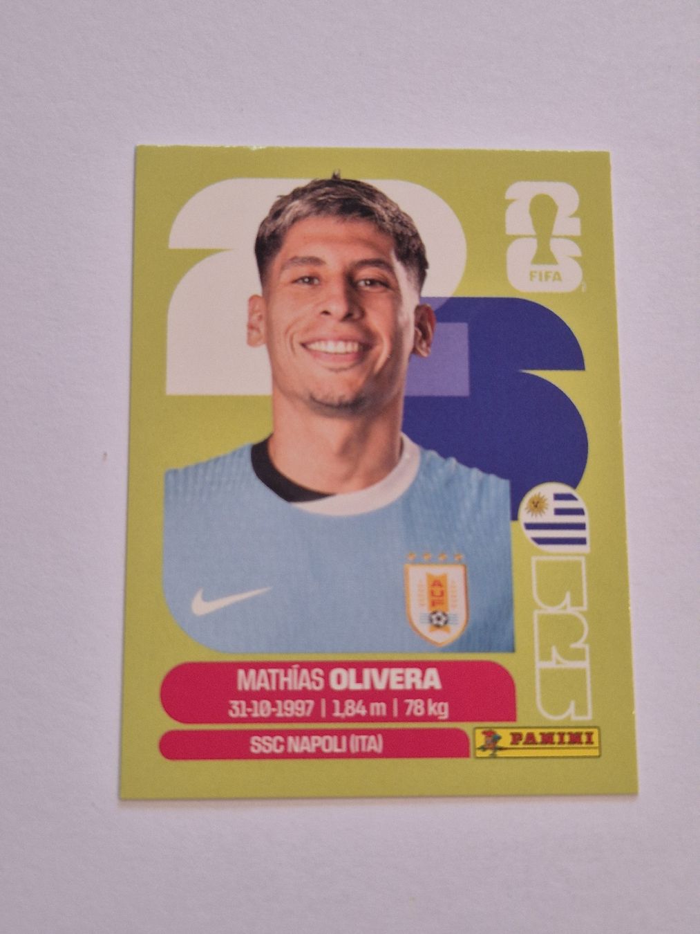 Panini Cartes à collectionner: Panini Mathías Olivera URU 7 – Neuf (Voir description) à Romanens par ozgore
