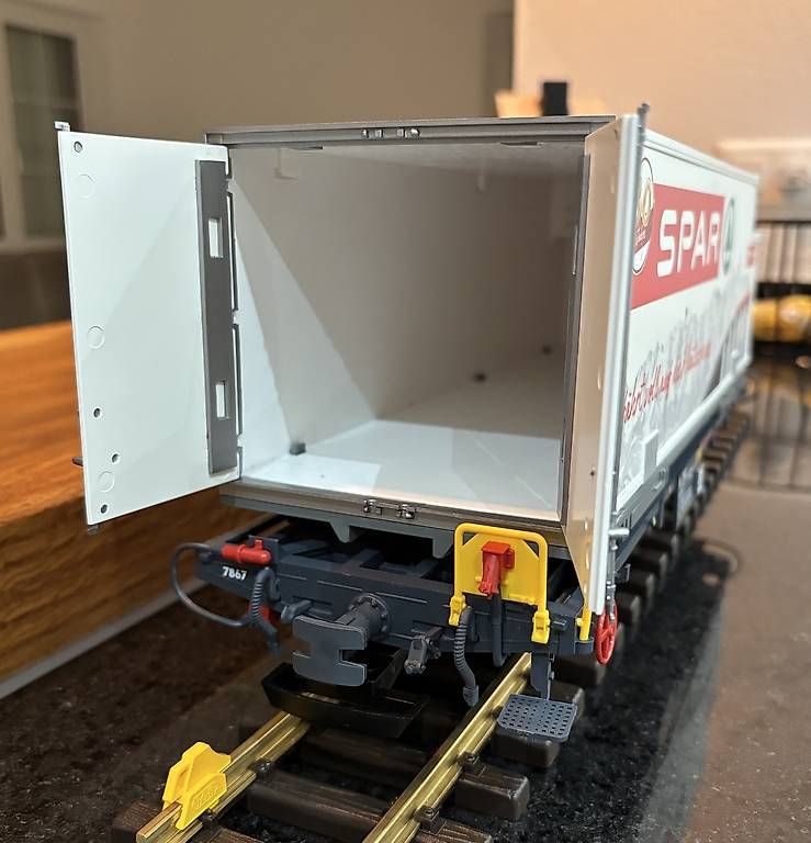 LGB Modellini di ferrovie: LGB Wagen 46897 Spar – Nuovo e nell'imballaggio originale da Langendorf venduto da Blechfahrzeuge 2