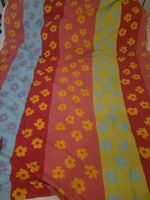 Bettwäsche mit Blumenmuster bunt gestreift Baumwolle