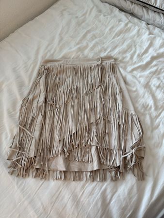 Zara Fransenrock im Wildleder Look, Gr. XS
