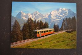 AK Bahn Grütschalp - Mürren mit Eiger Mönch Jungfrau