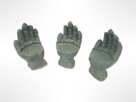 Kleine Deko-Sockel in Handform 3er-Set