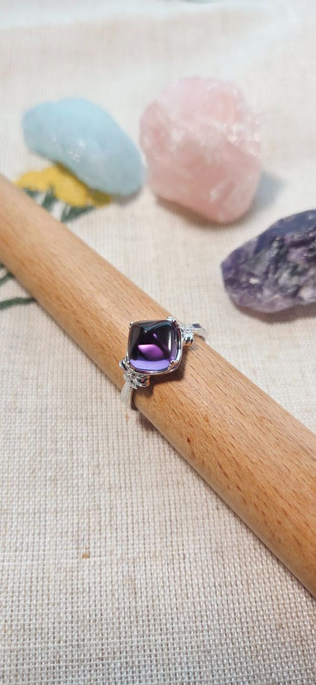 Anelli: NEW - S925 Amethyst Ring (Adjustable) – Nuovo (secondo la descrizione) da Zürich venduto da cin_wcf6 5
