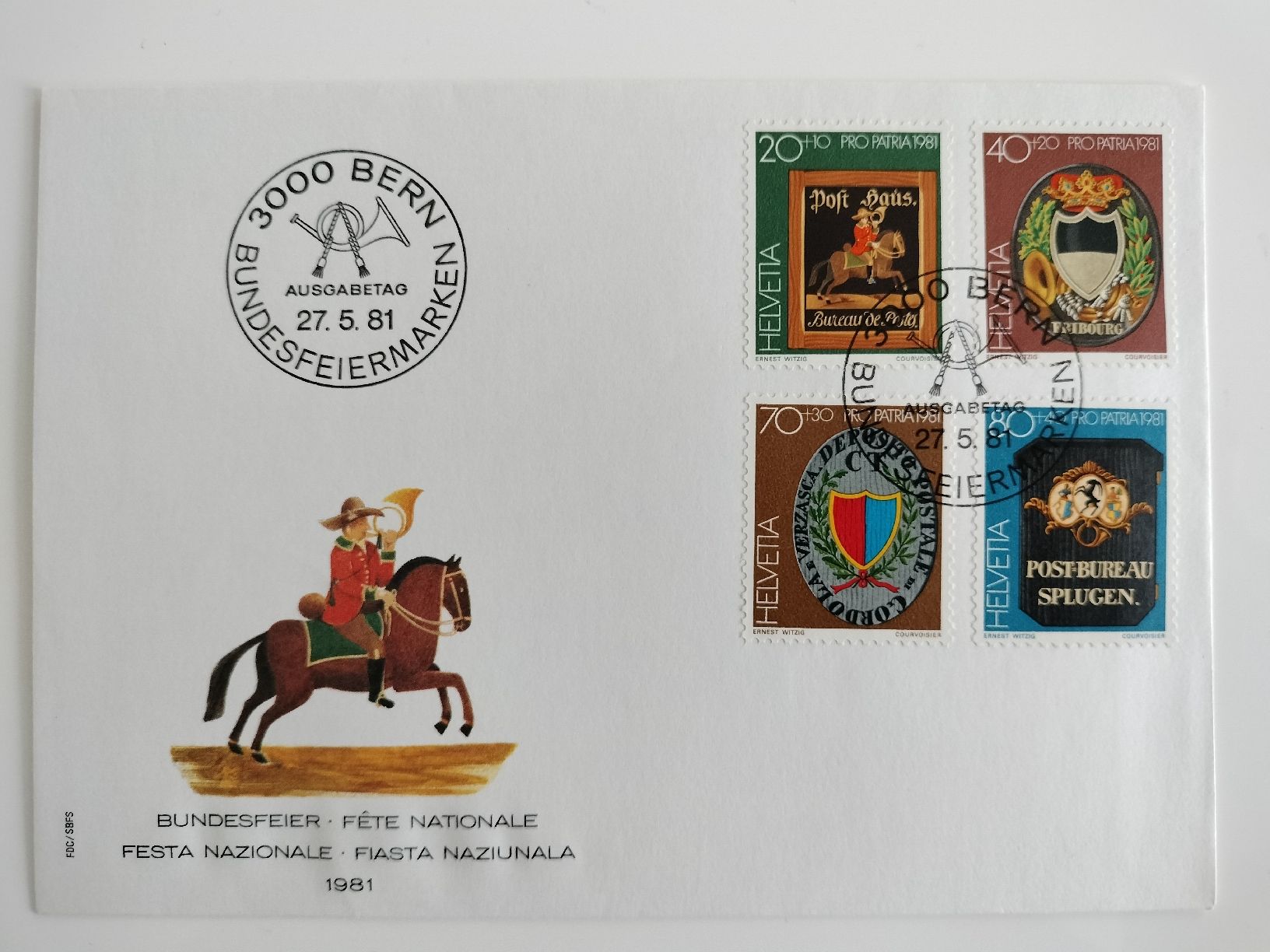 Alle Briefmarken: 4 CH-Briefmarken Bundesfeier 1981 – Neu (gemäss Beschreibung) aus Oftringen von spo_g5zw