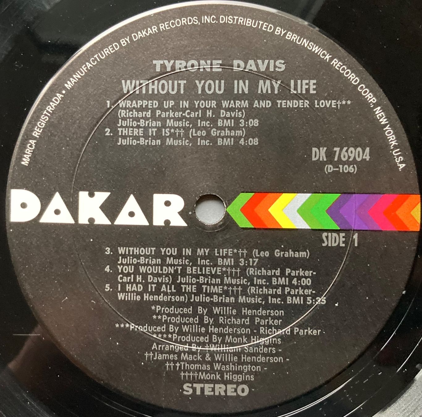Schallplatten: TYRONE DAVIS - WITHOUT YOU IN MY LIFE – Gebraucht aus Poliez-Pittet von Newtown-Records 2