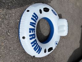 Schwimmring Intex River Run weiss blau guter Zustand