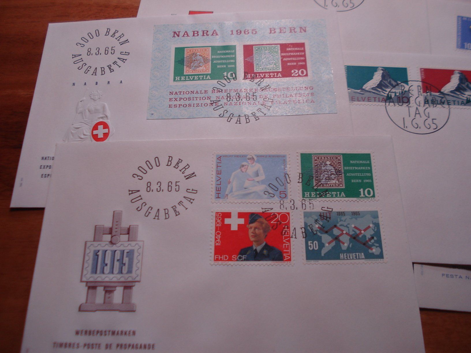 Tutti i francobolli: Set 1965, FDC 9 Belege, inkl. Block – Usato da Niederwil AG venduto da morostahu
