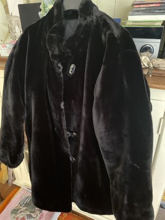 Winterjacke beidseitig tragbar, schwarz Gr. 44