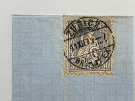 Sitzende Helvetia 30Rp. gestempelt ZÜRICH