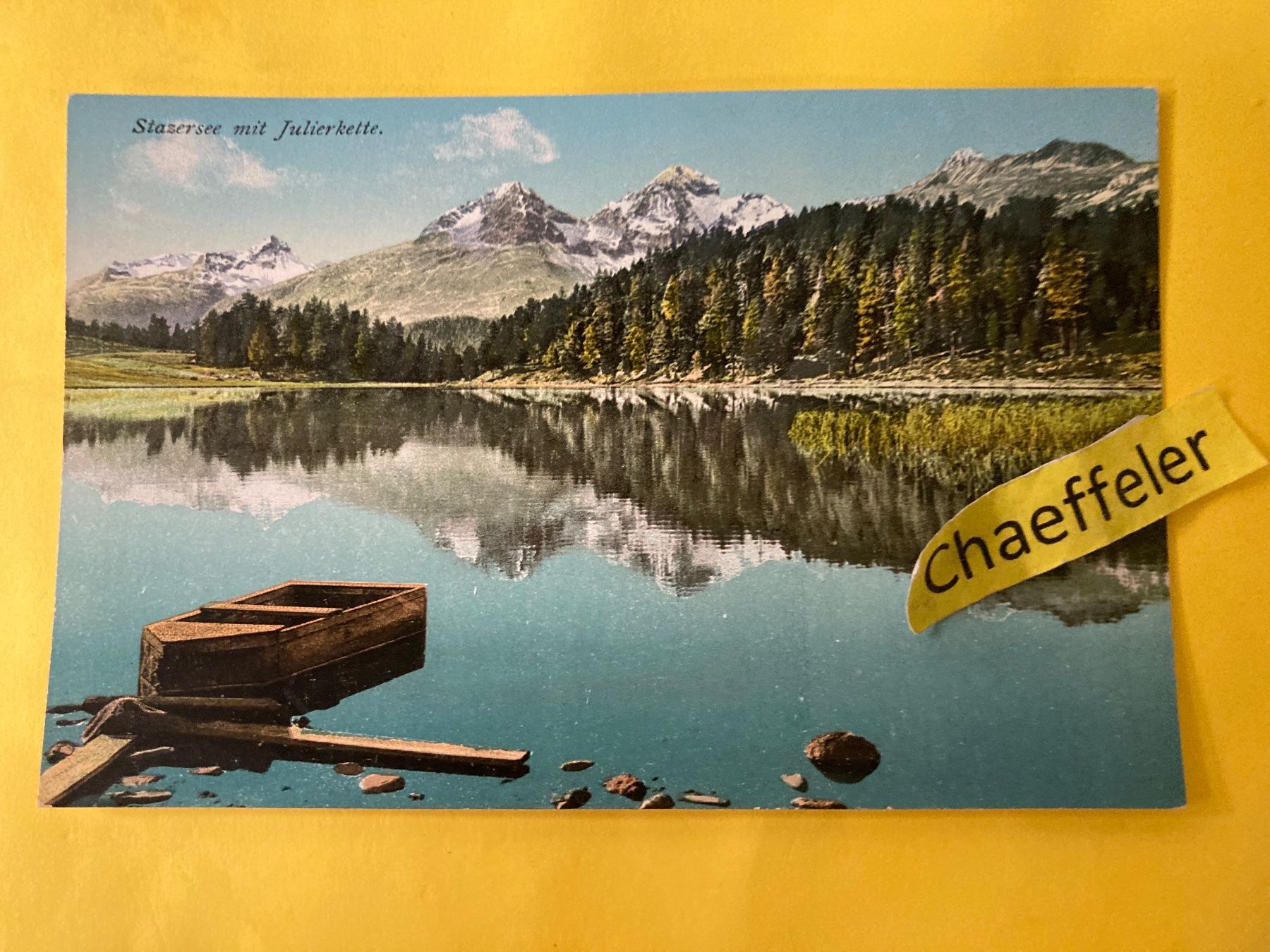 Cartes postales: Stausee mit Julierkette. – D'occasion à Zürich par Chaeffeler
