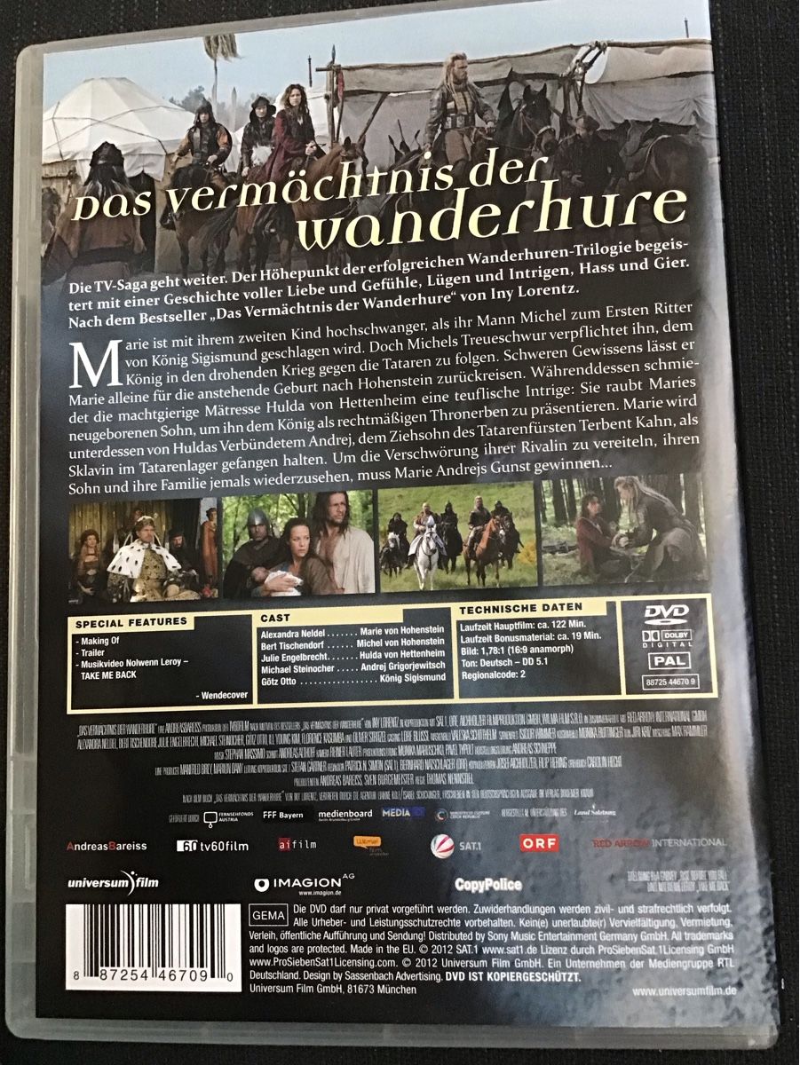 Tutti i DVDs: DVD Das Vermächtnis der Wanderhure  – Usato da Bischofszell venduto da 19bischi67 1