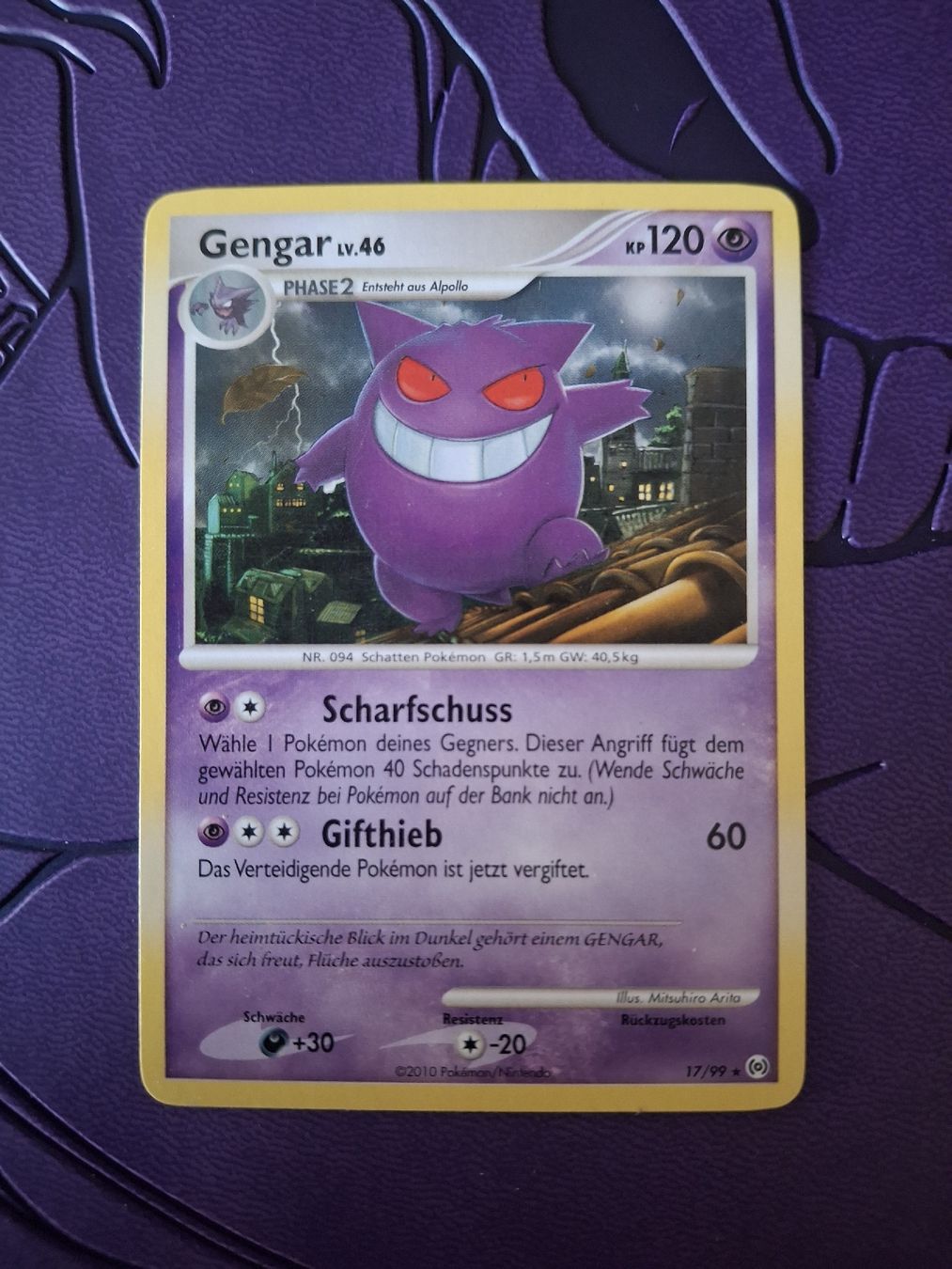 Pokémon Carte collezionabili: Gengar lv46 17/99 – Usato da Münsingen venduto da ama_9cdk