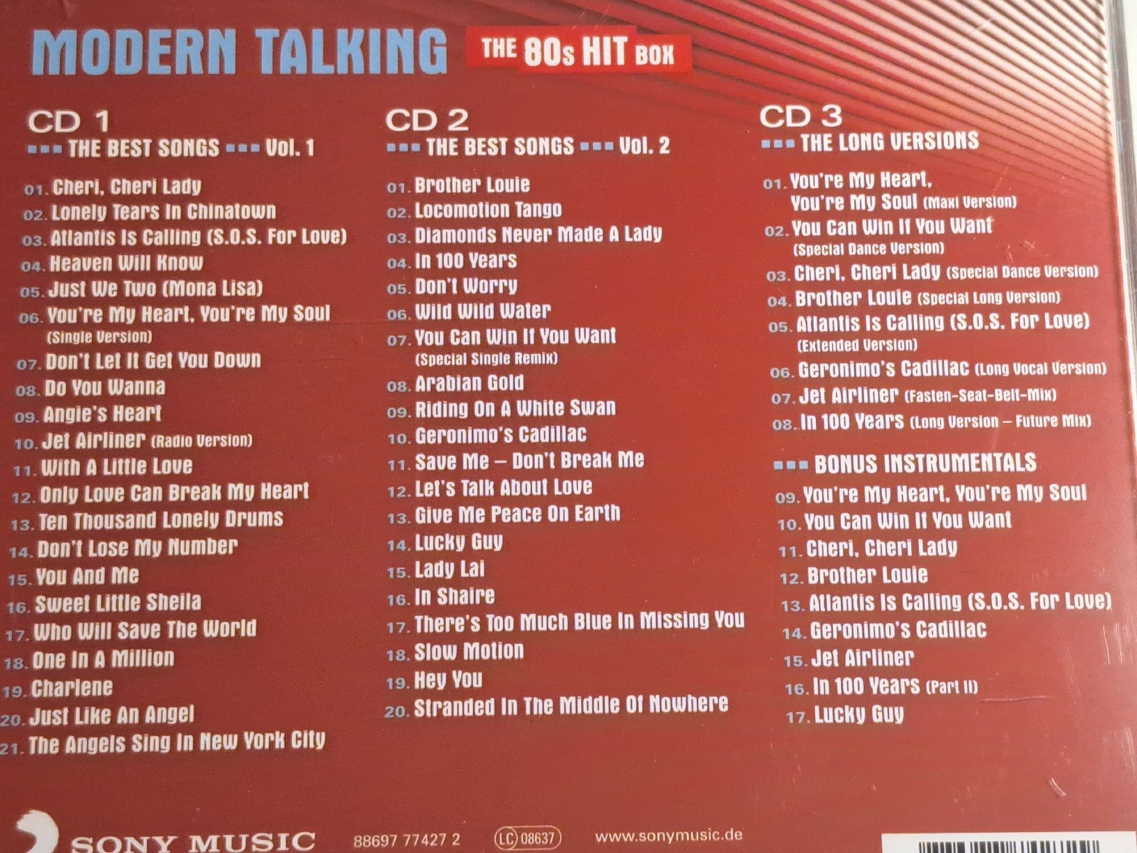 CDs: MODERN TALKING - The 80s Hit Box (3CD) – Gebraucht aus Wichtrach von LuckyLuke69 2