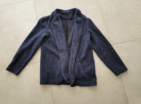 Jaquette / blaser bleu et blanc oversize taille 38