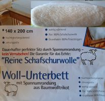 NEU! Woll-Unterbett - Auflage 100% Schafschurwolle 140/200cm