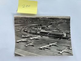 Ansichtskarte ZÜRICH Flughafen Kloten Luftaufnahme; alt