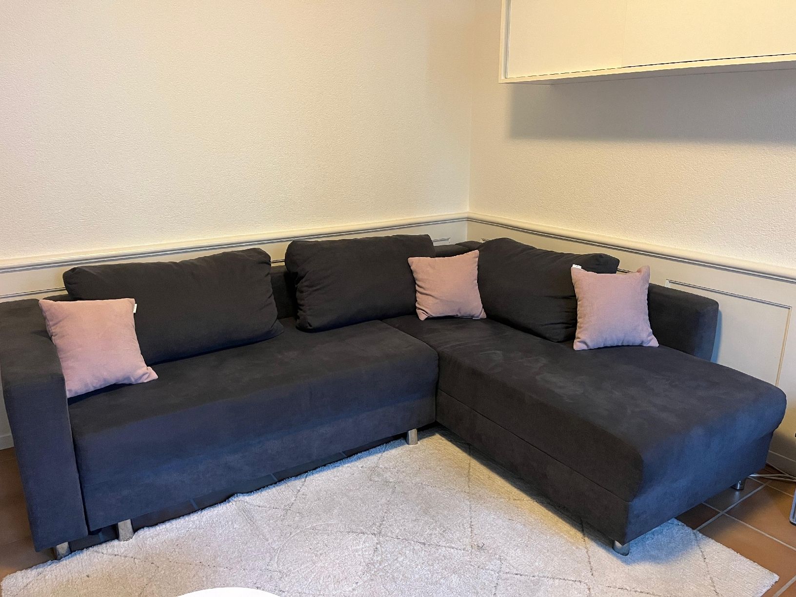 Divani: Ecksofa Dunkelgrau mit Schlaffunktion – Usato da Baden venduto da culto-11