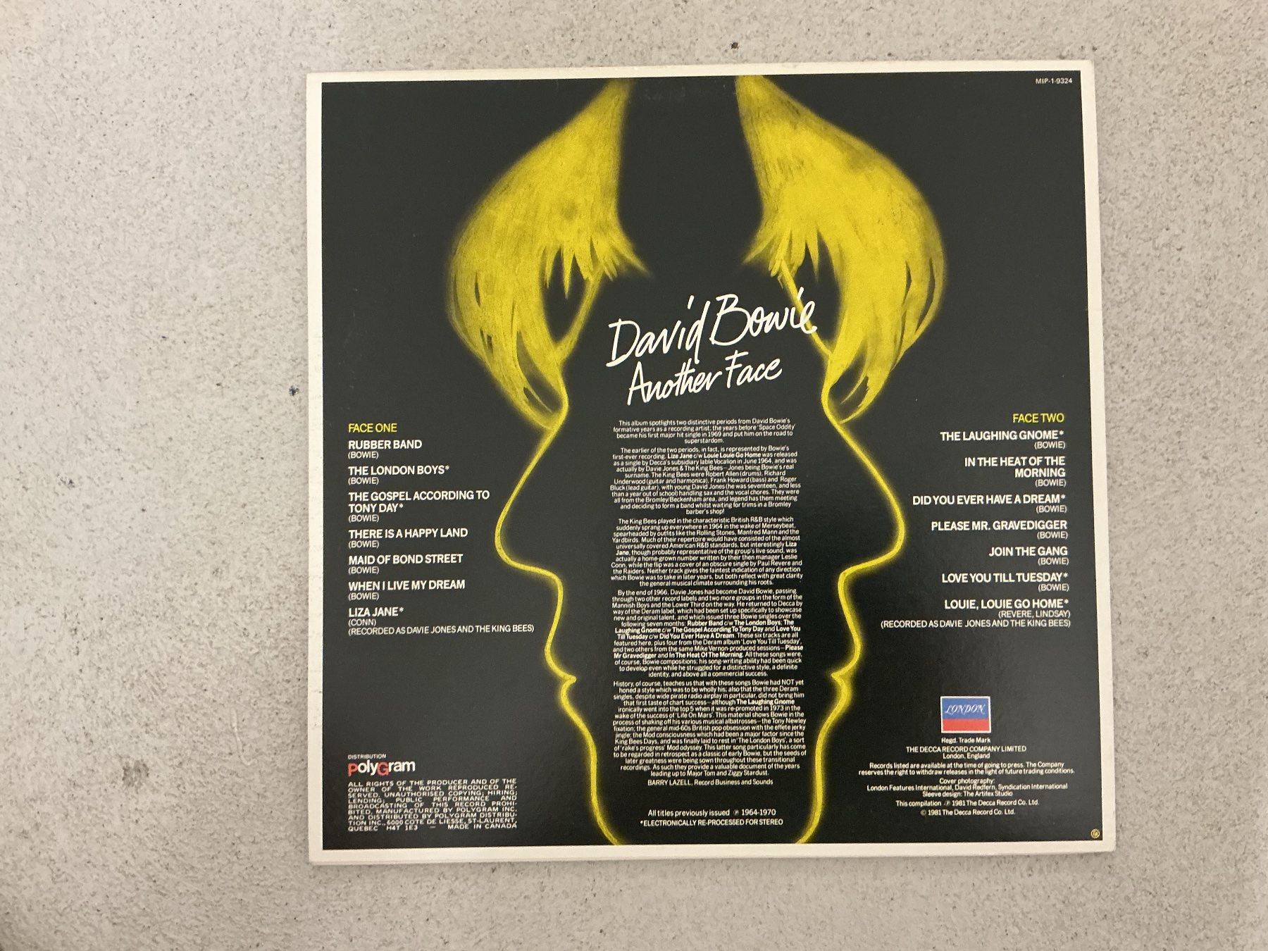 Vinyles: David Bowie LP -  Another Face – D'occasion à Winterthur par Tumko_7_Vinyl 1