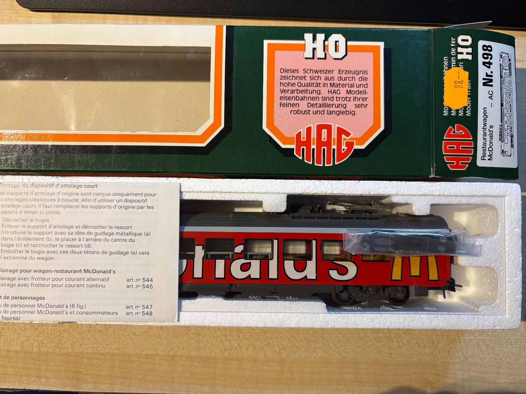 Hag Modelleisenbahnen: Hag 498 McDonalds – Neu und originalverpackt aus Corcelles Payerne von Pierre66 3