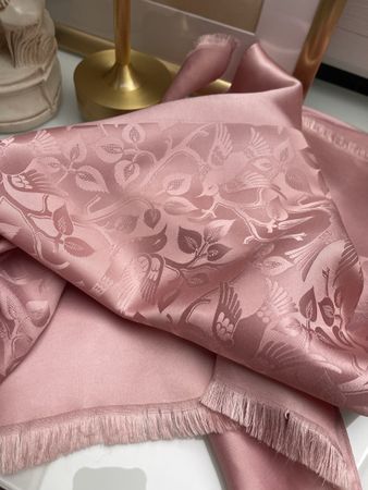 Edler Jacquard-Seidenschal – Rosé – Elegant