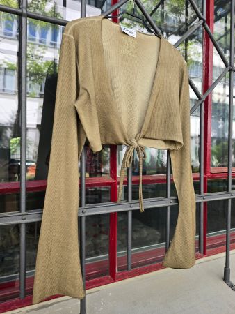 Kleidung: Grace Bolero Strick schlamm (L) neuwertig