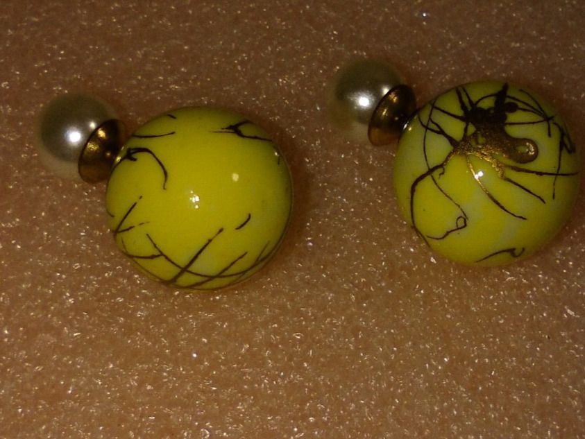 Orecchini pendenti & Orecchini a lobo: OHRRINGE MODESCHMUCK,,GELB UND BEIGE – Nuovo (secondo la descrizione) da Basel venduto da bijoutrie_4 4