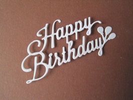 Stanz-Papier Motiv 12xHappy Birthday ver