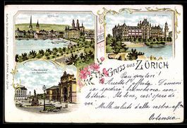 Litho Zürich, Utoquai, Alpenquai, Esche
