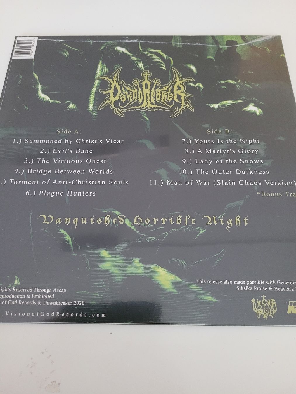 Dischi in vinile: Dawnbreaker - Vanquished Horrible Night Vinyl LP – Nuovo e nell'imballaggio originale da Münsingen venduto da Drachenwurst 1