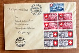 1939, Flugpost Brief, Europaflug Nord nach Zürich