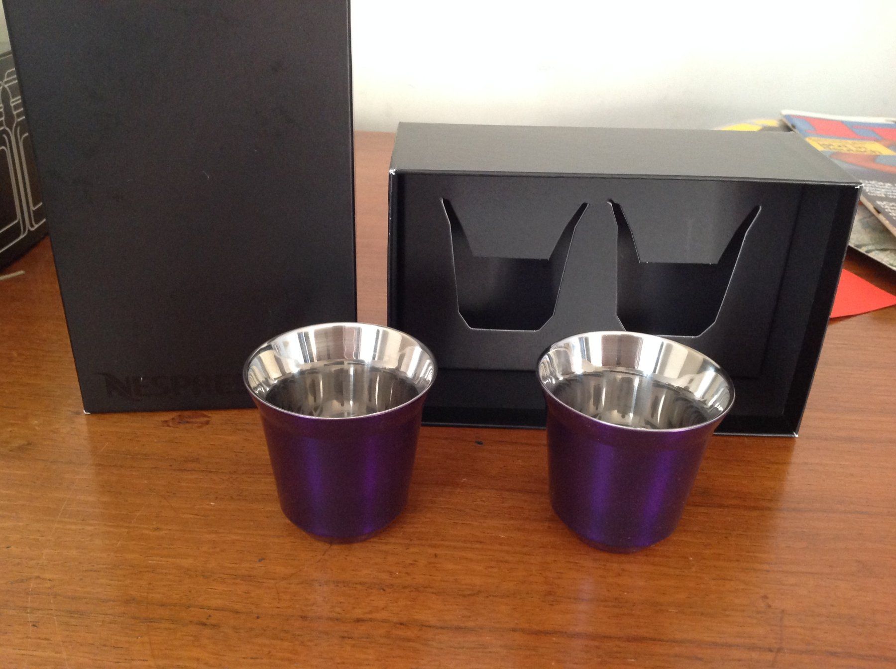 Nespresso Tassen: 2 x PIXIE Espressotasse Arpeggio Nespresso OVP – Gebraucht aus Vuiteboeuf von broticaire