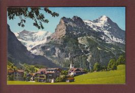 GRINDELWALD mit Kirche - 1962 // Falte //