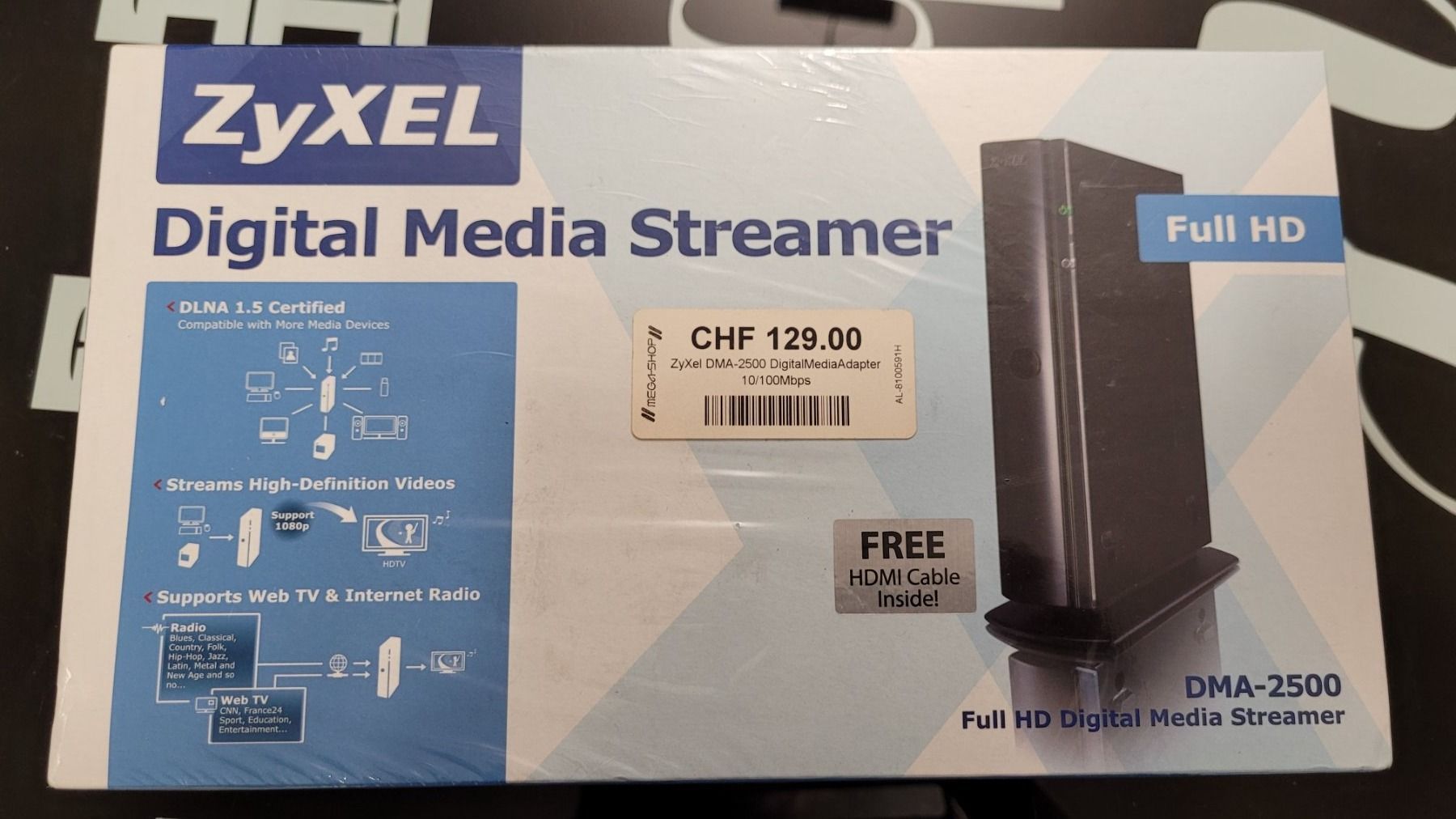 Lettore multimediale & Streamer: ZyXEL Digital Media Streamer – Nuovo e nell'imballaggio originale da Zuchwil venduto da vipper88er