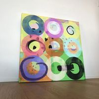 Funky Circles Urban Pop Art Kunst Bild Abstrakt Farben