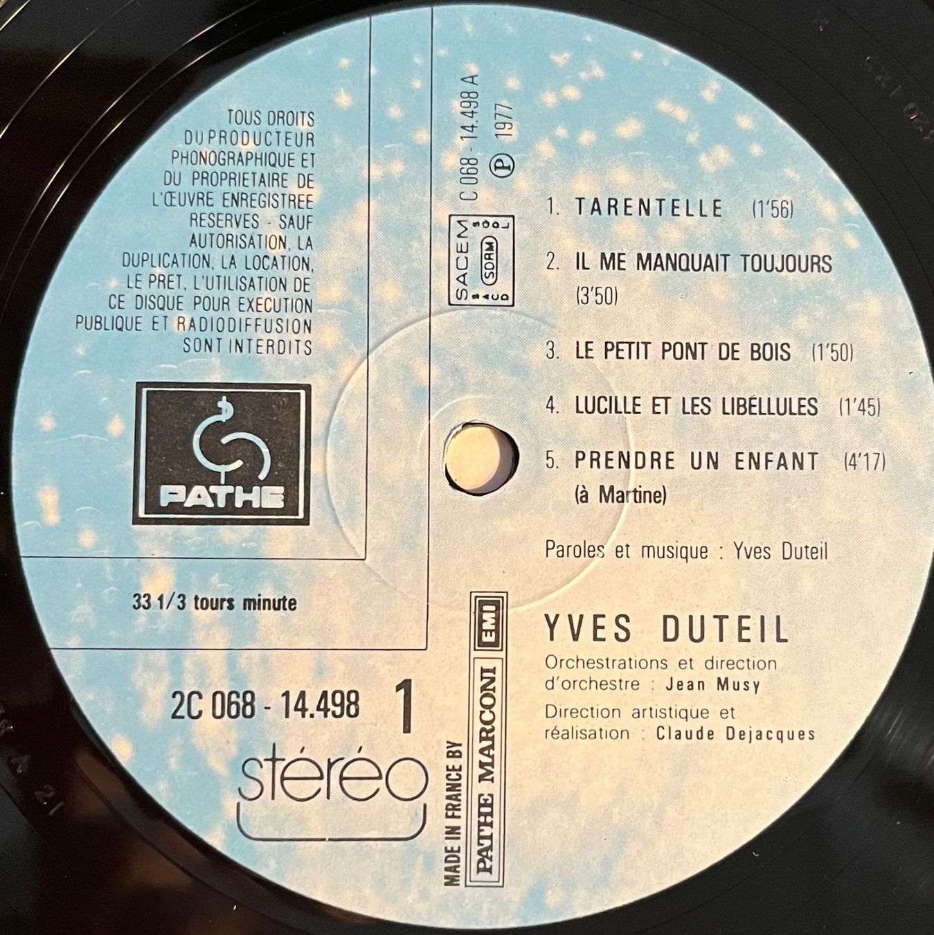 Schallplatten: YVES DUTEIL - YVES DUTEIL - 33 Tours – Gebraucht aus Bussigny von vinyl-pas-cher 3