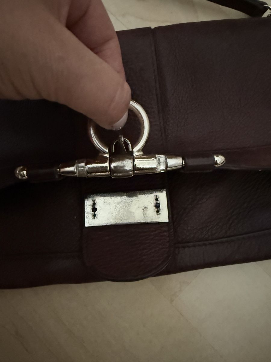 Borse da donna: Leder Tasche dunkelbraun – Usato da Niederglatt ZH venduto da neunzehn82 5