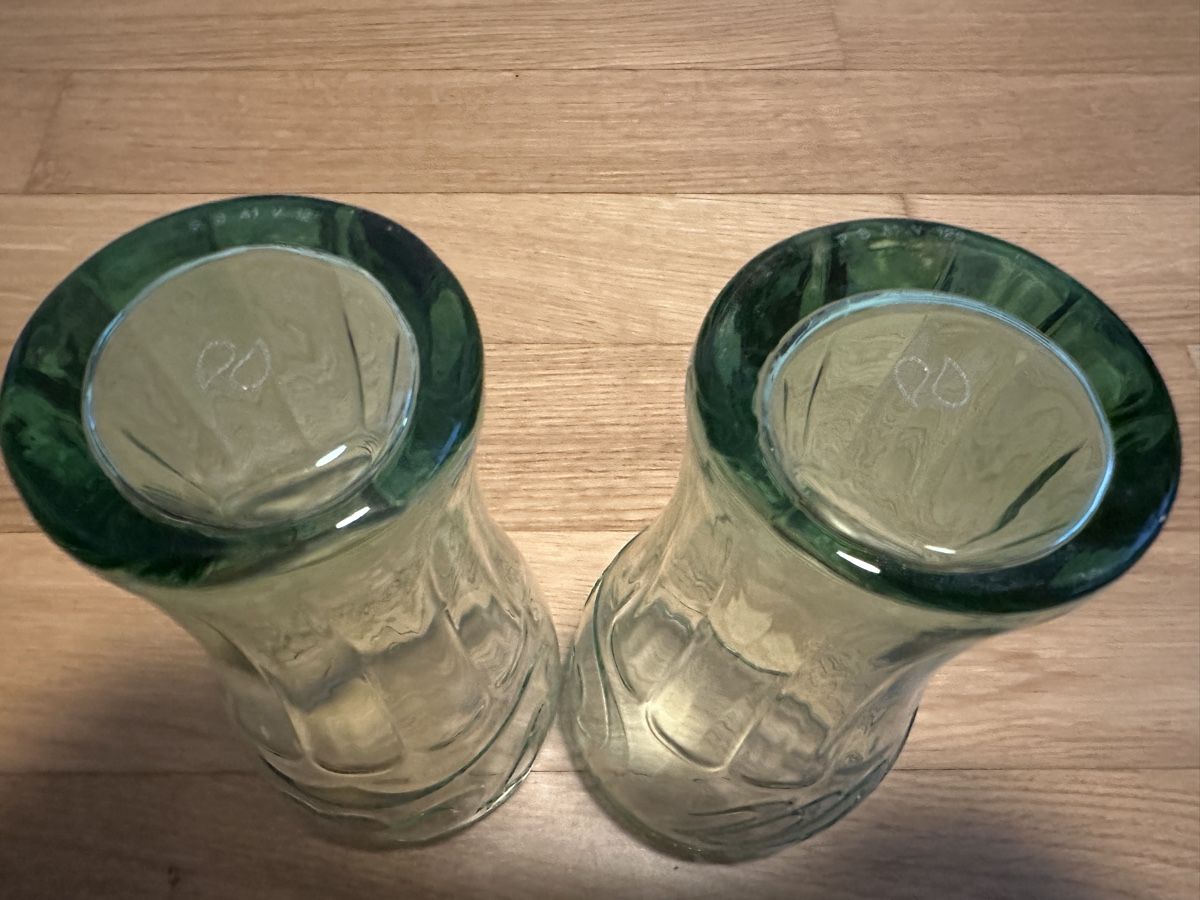 Coca-Cola Bicchieri: 2 Coca Cola Gläser, grün, McDonalds – Usato da Weesen venduto da Sandr0fficial 3