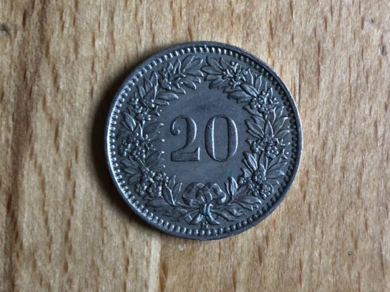Tutti le monete: 20 Rappen 1943 B Schweiz – Usato da Basel venduto da Cambes 1
