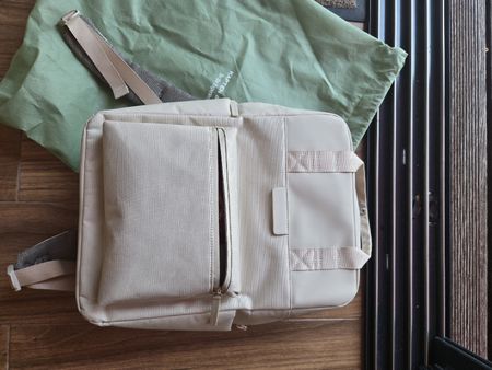Rucksack Kapten & Son Canvas Beige wie neu mit Staubbeutel