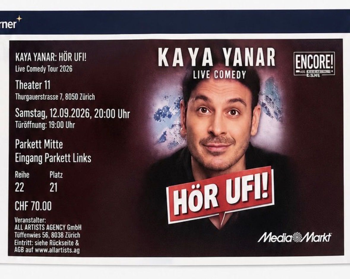 Billets: KAYA YANAR LIVE COMEDY – Neuf avec emballage d'origine à Kloten par chi_mw5b