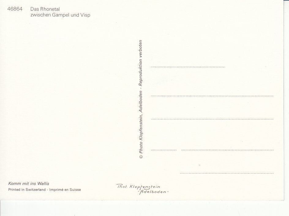 Cartoline postali: Rhonetal um 1995 – Usato da Bürglen TG venduto da StampGraf 1